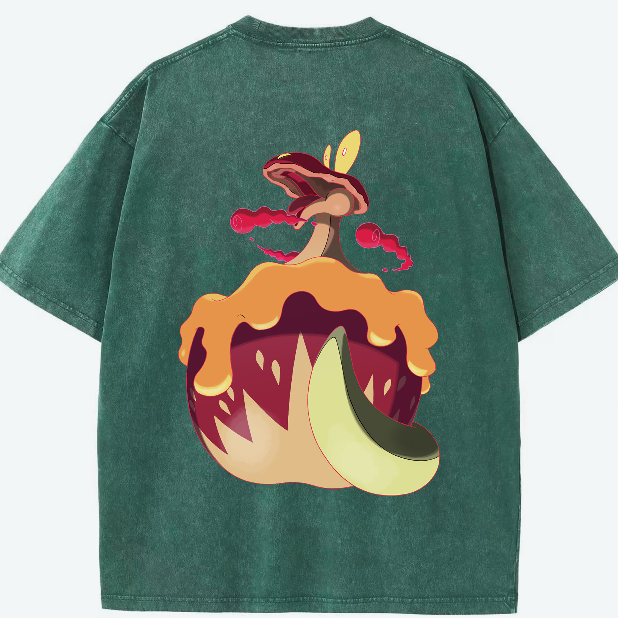 （画像用） ポケットモンスター Pokémon 綿100% ヴィンテージ風 半袖Tシャツ（背面プリント）